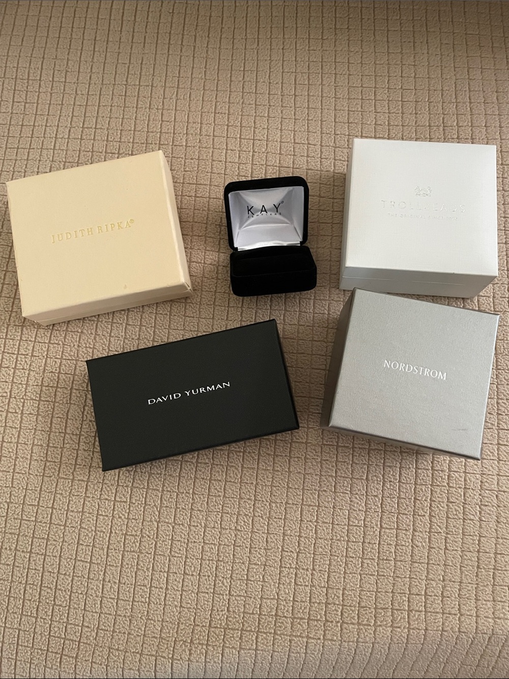 Bundle of jewelry gift boxes